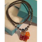 Agate Elephant Pendant Chain Choker Fashion Necklace